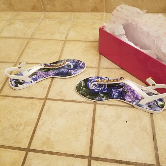 Qupid Jeweled Sandals NIB - Picture 3 of 4